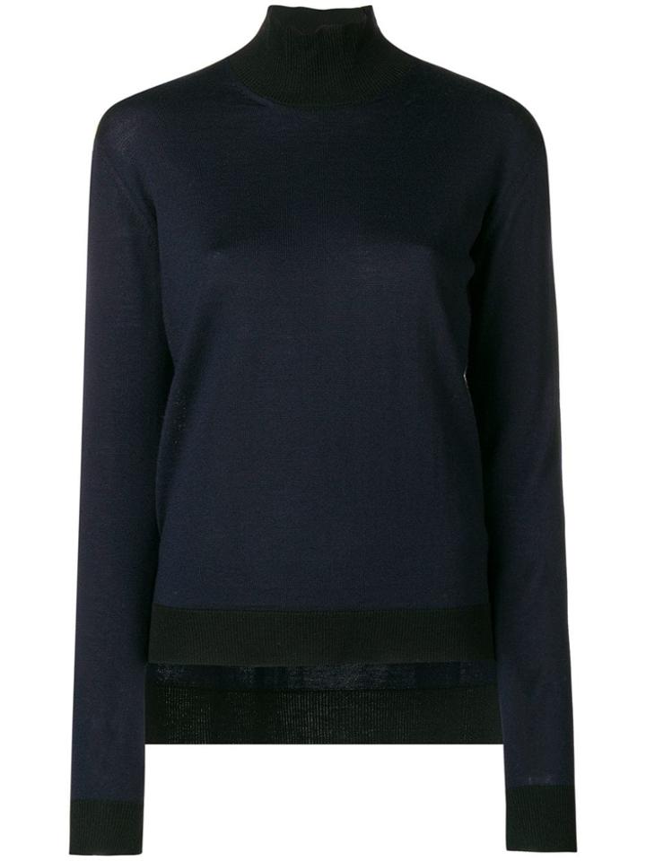 Golden Goose Deluxe Brand Ribbed Turtle Neck Jumper - Blue