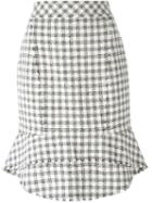 Alexander Wang Tweed Pencil Skirt, Women's, Size: 4, White, Cotton/acrylic/nylon/other Fibers
