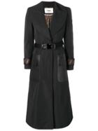 Fendi Belted Overcoat - Black