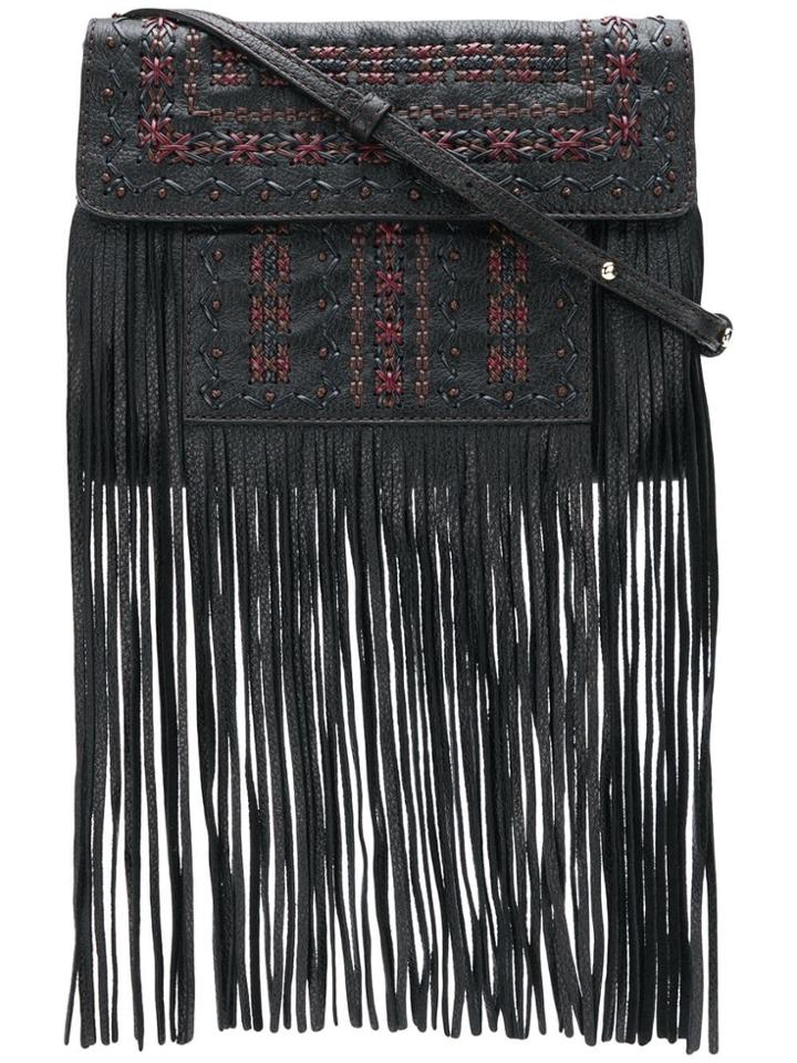 Etro Woven Fringe Bag - Black