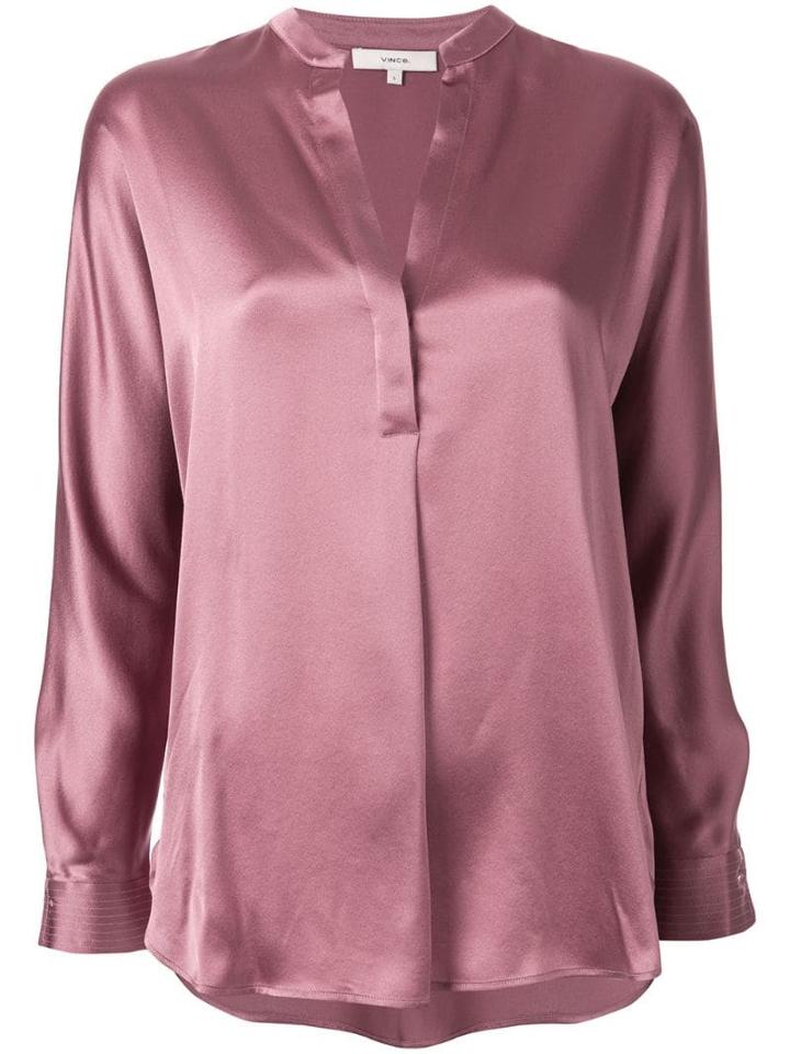 Vince Relaxed-fit Long-sleeved Blouse - Purple