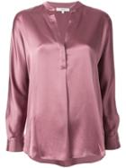Vince Relaxed-fit Long-sleeved Blouse - Purple