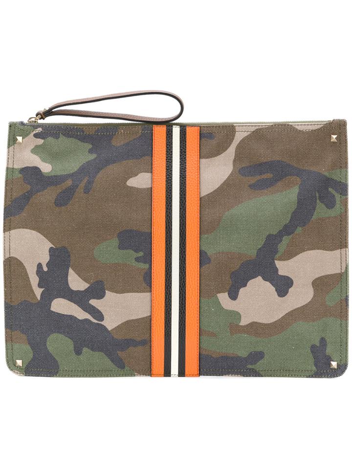 Valentino Valentino Garavani Pouch Canvas Clutch - Green
