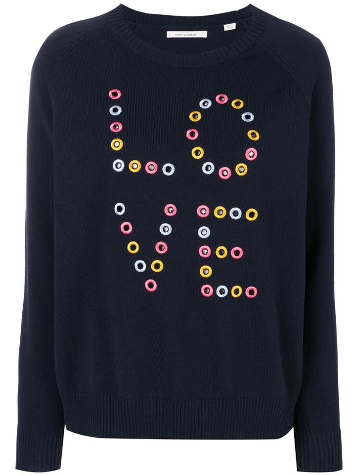 Chinti & Parker Cut-out Love Sweatshirt - Blue