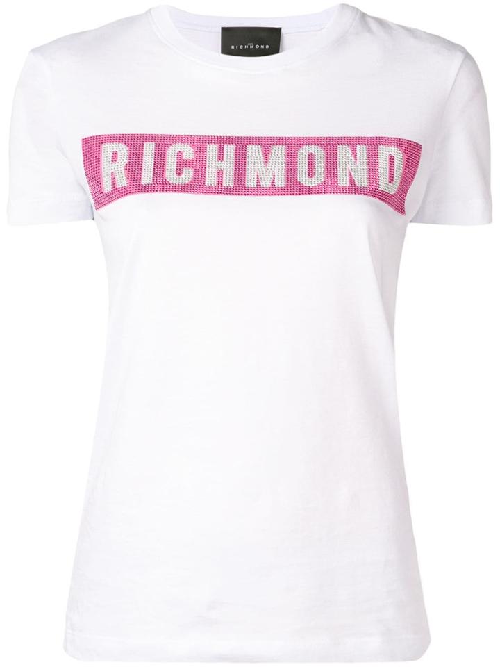 John Richmond Logo Studded Print T-shirt - White
