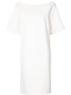Oscar De La Renta Shift Dress With Back Tie - White