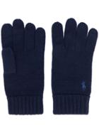 Polo Ralph Lauren Logo-embroidered Gloves - Blue