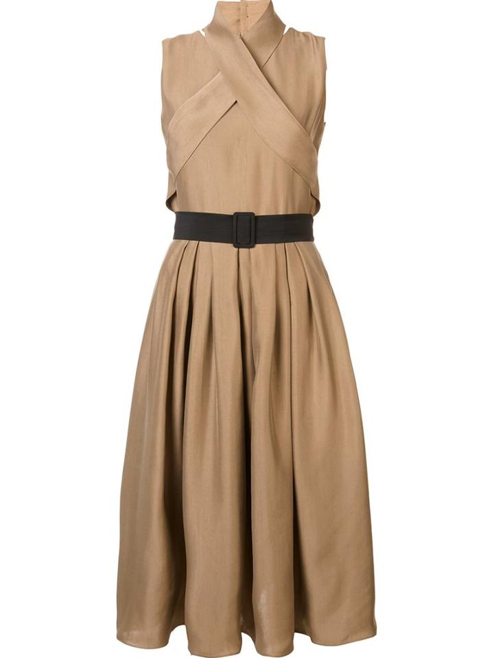 Martin Grant Contrast Belt Dress