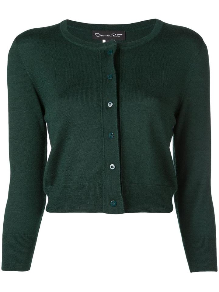 Oscar De La Renta Classic Slim-fit Cardigan - Green