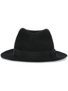 Borsalino Trilby Hat, Men's, Size: 60, Black, Wool Felt