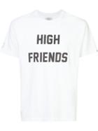 Fuct 'high Friends' Print T-shirt, Men's, Size: Large, White, Cotton