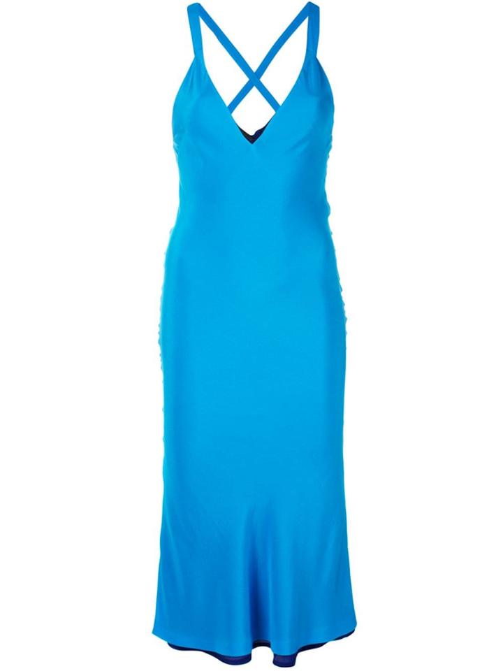 Haider Ackermann Deep V-neck Dress - Blue