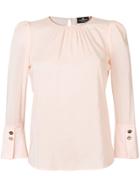 Elisabetta Franchi Pleated Detail Blouse - Pink