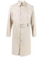 Jil Sander Pointed Collar Trench Coat - Neutrals