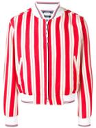 Thom Browne Striped Bomber Jacket - Red