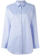 T By Alexander Wang Long Line Shirt, Women's, Size: 8, Blue, Cotton