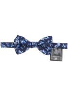Etro Paisley Print Silk Bow-tie - Blue