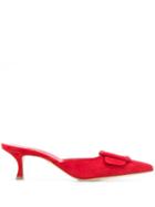 Manolo Blahnik Slip-on Maysalebi Pumps - Red