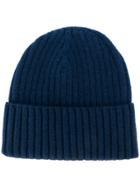 Dell'oglio Ribbed Knit Cashnere Hat - Blue