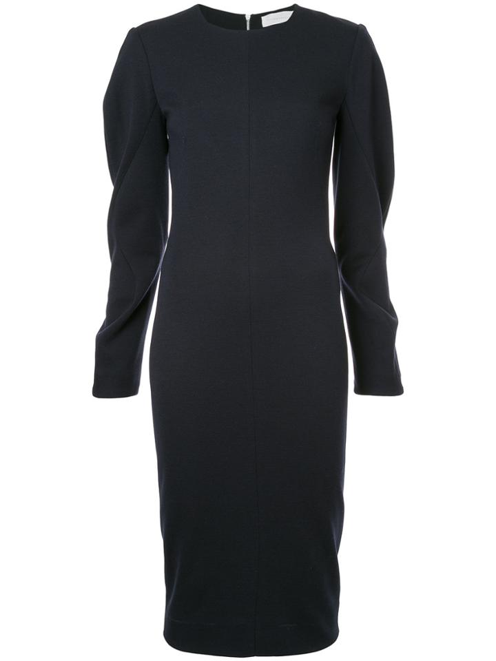 Victoria Beckham Longsleeved Fitted Dress - Black