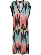 A Peace Treaty Geometric Knit Dress - Multicolour
