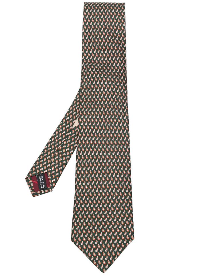 Salvatore Ferragamo Droplet Print Tie - Green