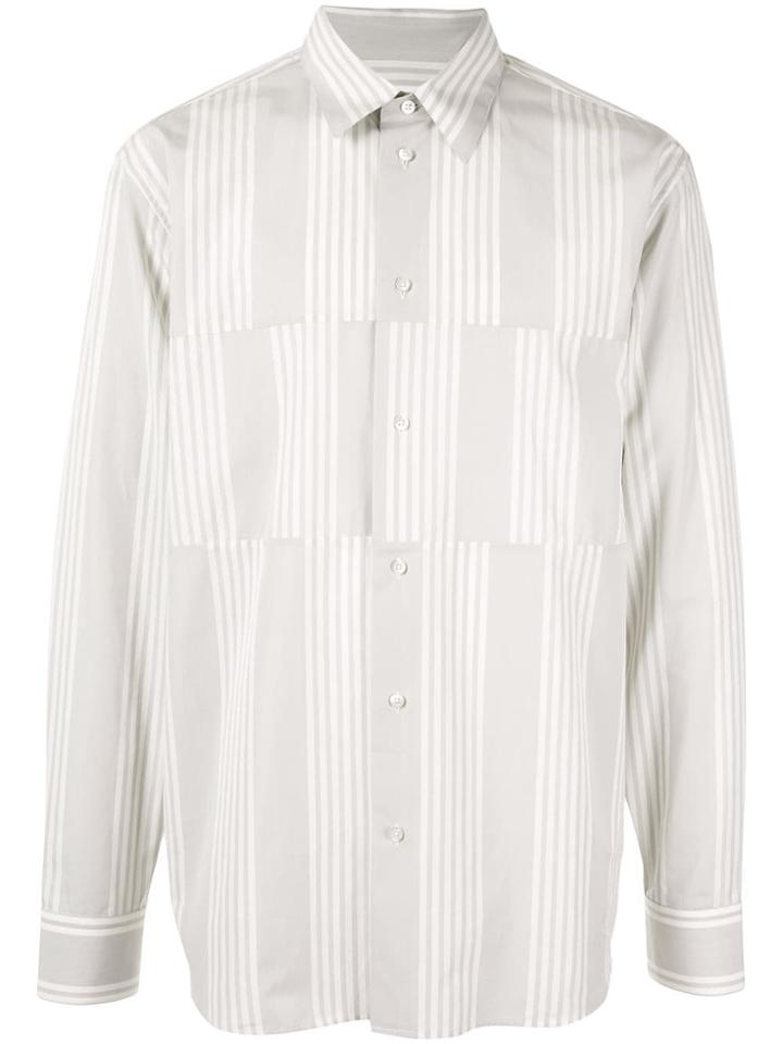 Jil Sander Mismatched Striped Shirt - Grey