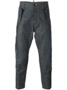 Dsquared2 Cropped Rugged Pocket Jeans, Men's, Size: 42, Blue, Cotton