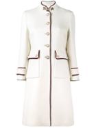 Gucci - Single Breasted Military Coat - Women - Polyester/acetate/viscose/wool - 40, Nude/neutrals, Polyester/acetate/viscose/wool