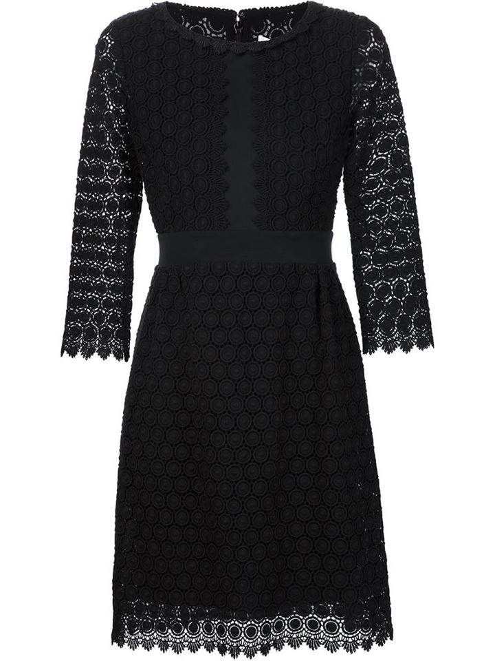 Diane Von Furstenberg 'nolly' Dress, Women's, Size: 6, Black, Cotton/nylon/spandex/elastane