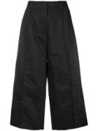 Marni Cropped Wide Leg Trousers - Black