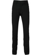 Ann Demeulemeester Straight Leg Trousers, Men's, Size: S, Black, Cotton/linen/flax/spandex/elastane