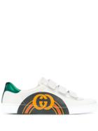 Gucci Rainbow Striped Logo Sneakers - White