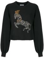 Nk Embroidered Sweatshirt - Black