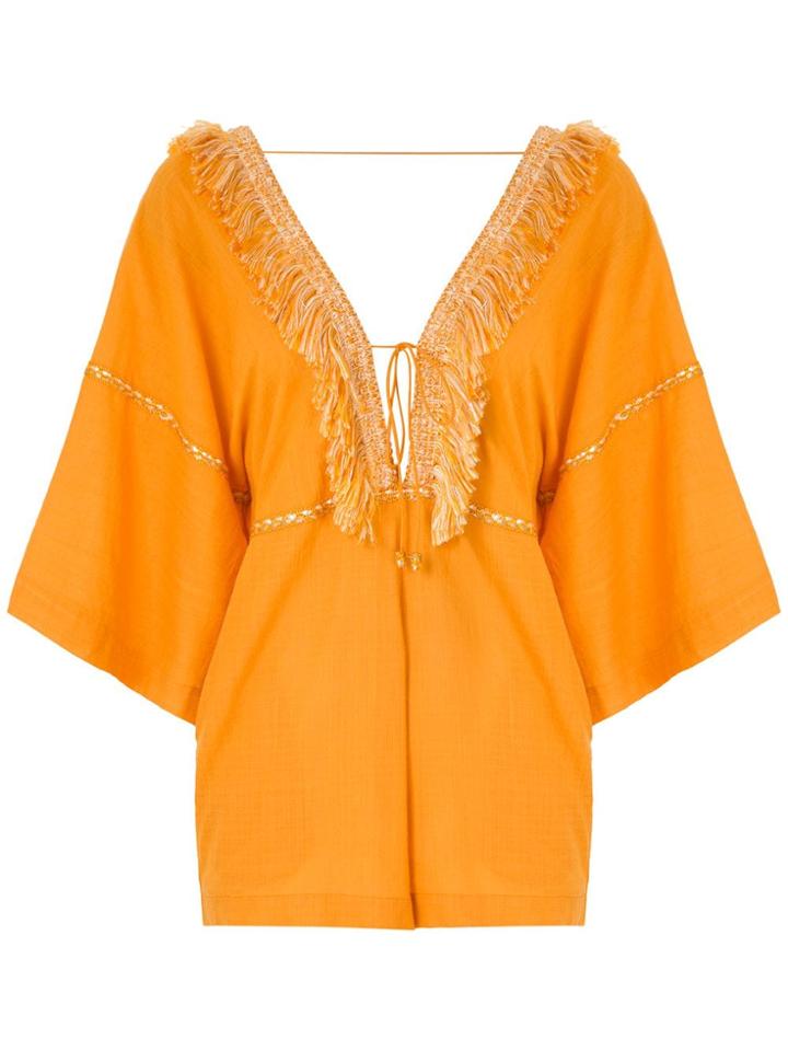 Clube Bossa Kerr Fringed Playsuit - Orange