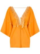 Clube Bossa Kerr Fringed Playsuit - Orange