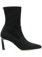 Stuart Weitzman Pointed Toe Ankle Boots - Black