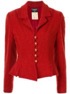 Chanel Pre-owned Stitching Detail Jacket - Red