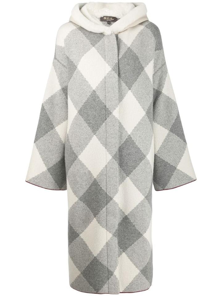Loro Piana Long Shearling Coat - Grey