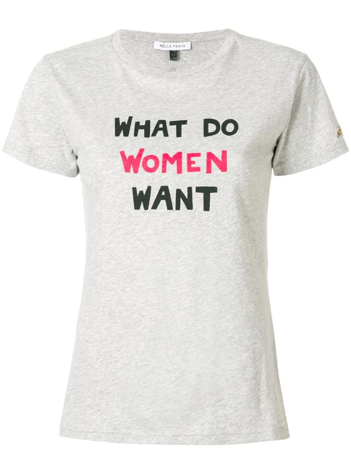 Bella Freud Slogan T-shirt - Grey