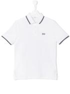 Boss Kids Embroidered Logo Polo Shirt - White