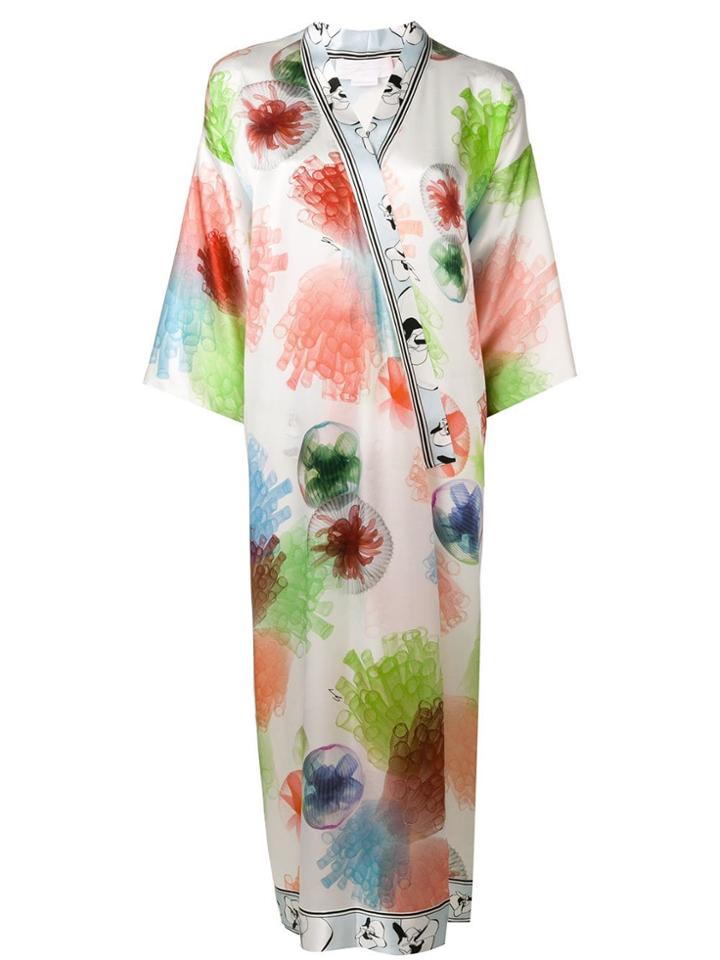 Genny Silk Kimono Coat - White