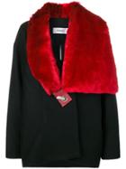 Chalayan Faux Fur Scarf Coat - Black