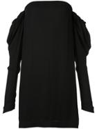Vera Wang Off The Shoulder Shift Dress - Black
