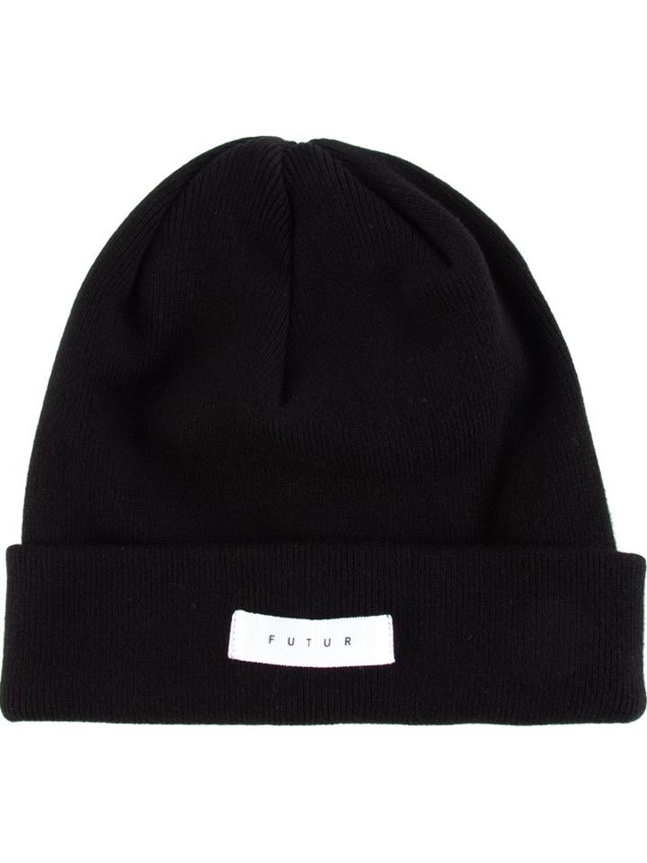 Futur Logo Beanie, Men's, Black, Cotton