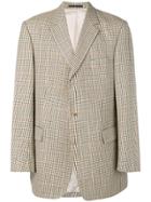 Burberry Vintage 1990's Houndstooth Blazer - Neutrals