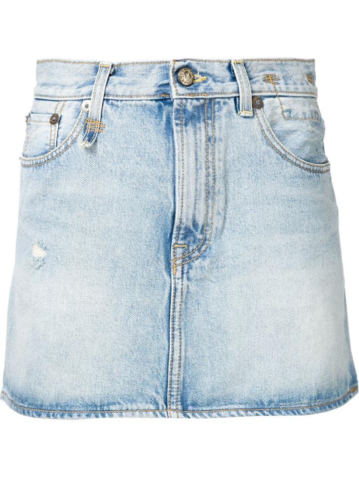 R13 High Rise Mini Skirt