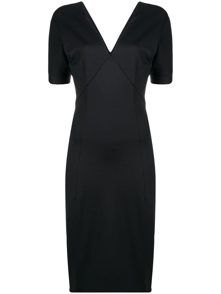 Haider Ackermann V-neck Fitted Dress - Black