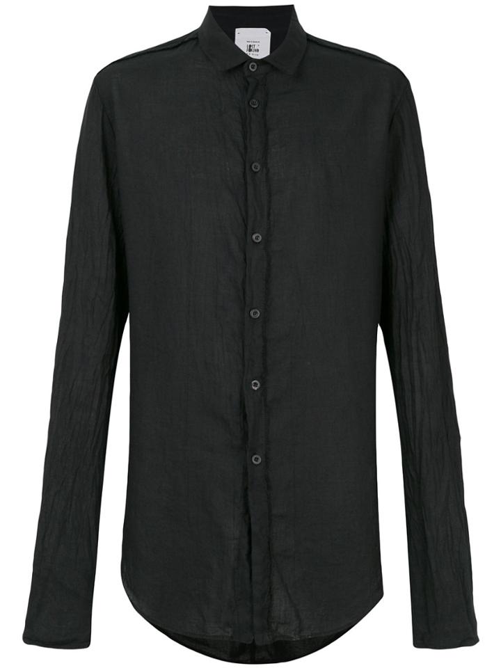 Lost & Found Rooms Raw-edge Detail Shirt - Black