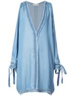 Jonathan Simkhai Frayed Cold Shoulder Cover-up - Blue